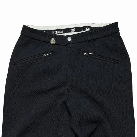 Pikeur Breeches Women's‎ 34 Black With Gray Knee Patch Equestrian Riding Pants - Picture 3 of 12